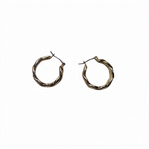 GOLD Twist Hoop Earrings.